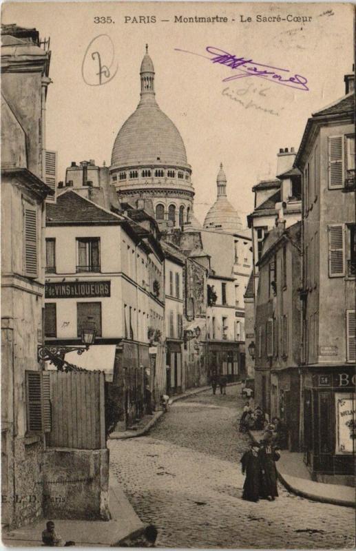 Carte postale ancienne Montmartre - Le Sacré-Coeur à Paris 18e