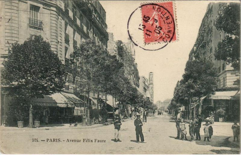 Carte postale ancienne Avenue Félix Faure à Paris 15e