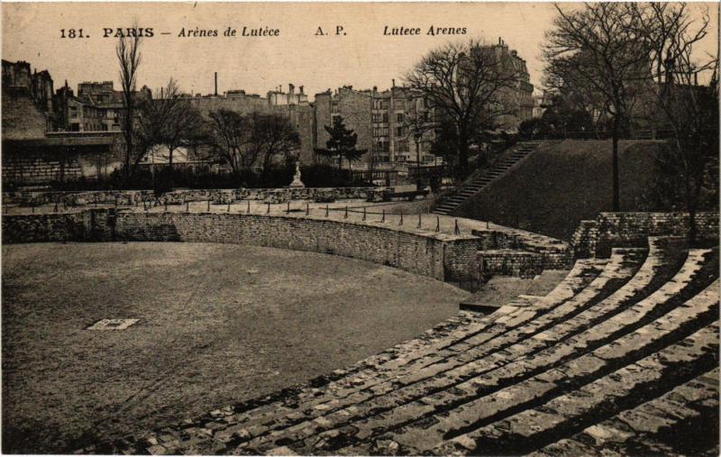 Carte postale ancienne Paris 5e-Arénes de Lutéce à Paris 5e