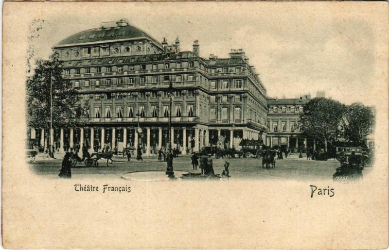 Carte postale ancienne Paris Théatre francais Embossed