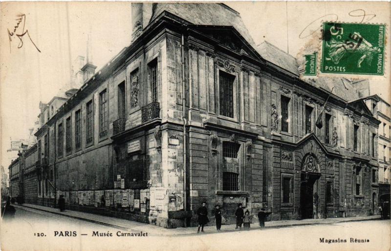 Carte postale ancienne Paris 3e Paris-Musée Carnavalet à Paris 3e