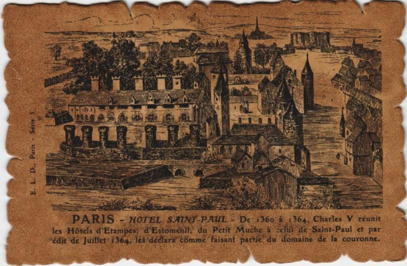 Carte postale ancienne Vieux Paris Hotel Saint-Paul