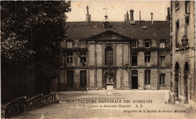 Carte postale ancienne Paris 13e Paris-La Cour Colbert et Ancienne Chapelle à Paris 13e