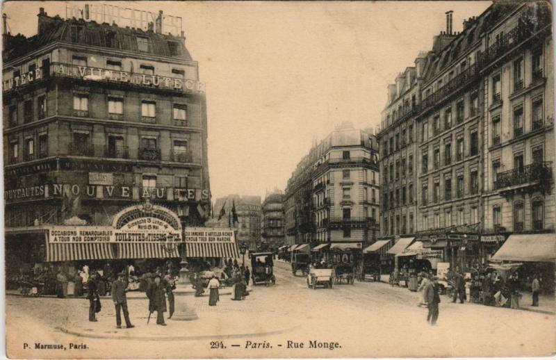 Carte postale ancienne Paris 5e - 294. Rue Monge à Paris 5e
