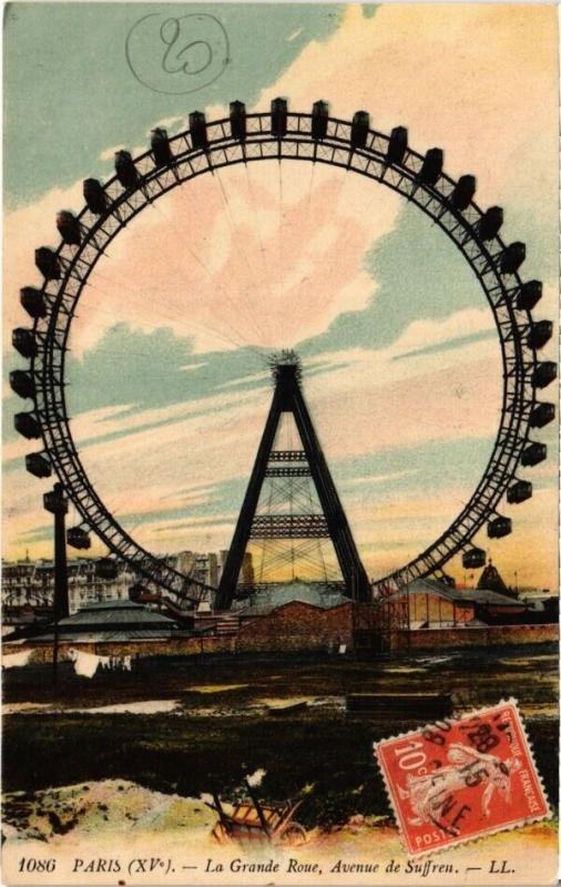 Carte postale ancienne La Grande Roue, Avenue de Suffren à Paris 15e