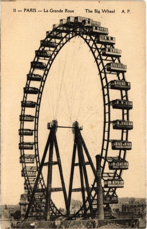 Carte postale ancienne La Grande Roue à Paris 7e
