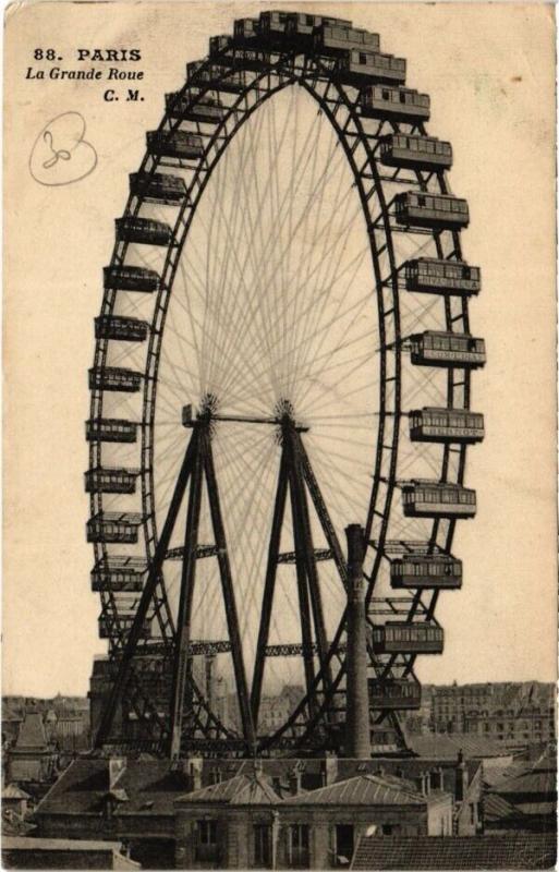 Carte postale ancienne La Grande Roue à Paris 7e