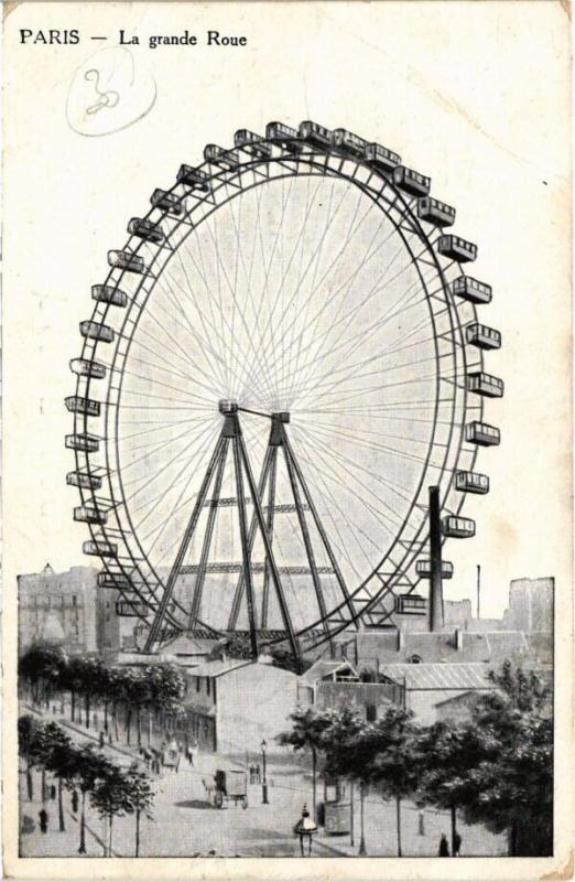 Carte postale ancienne La Grande Roue à Paris 15e