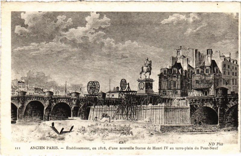 Carte postale ancienne Ancien Paris - Establishement en 1818