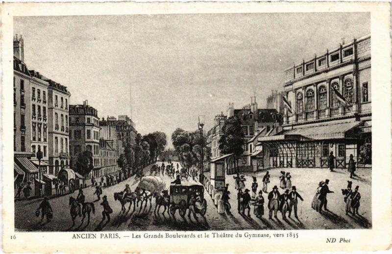 Carte postale ancienne Ancien Paris - Les Grands Boulevards