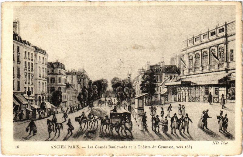 Carte postale ancienne Ancien Paris - Les Grands Boulevards