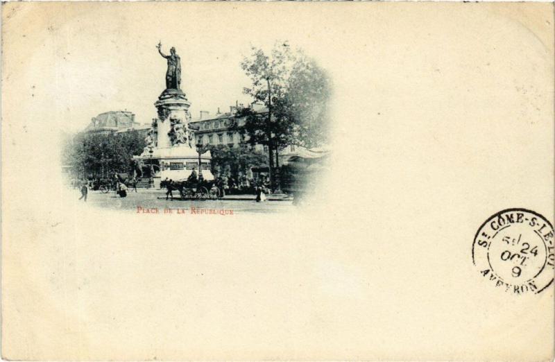 Carte postale ancienne Paris 4e - Place de la Republique à Paris 4e