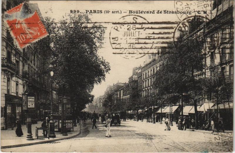 Carte postale ancienne Paris - Boulevard de Strasbourg à Paris