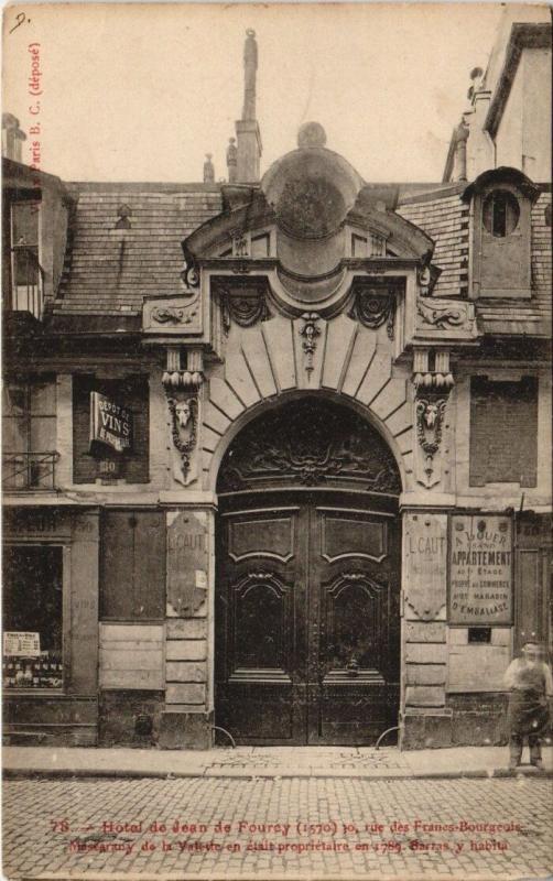 Carte postale ancienne Paris 3e - Hôtel de Jean de Fourey (1570) à Paris 3e