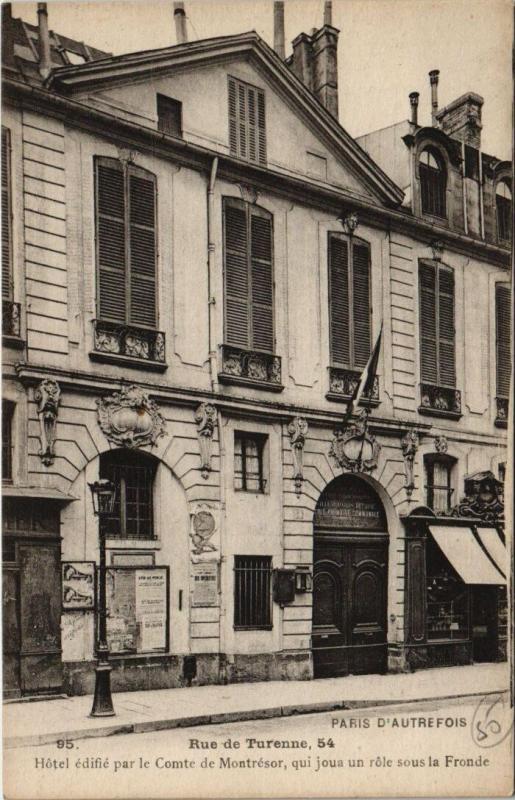 Carte postale ancienne Paris 3e - Rue de Turenne, 54 à Paris 3e