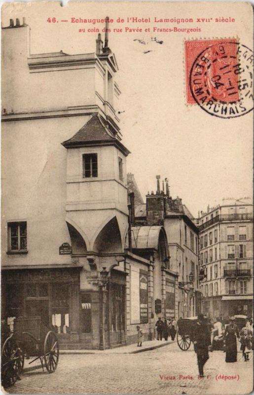 Carte postale ancienne Paris 4e - Echauguette de l'Hotel Lamoignon Xvii siécle à Paris 4e