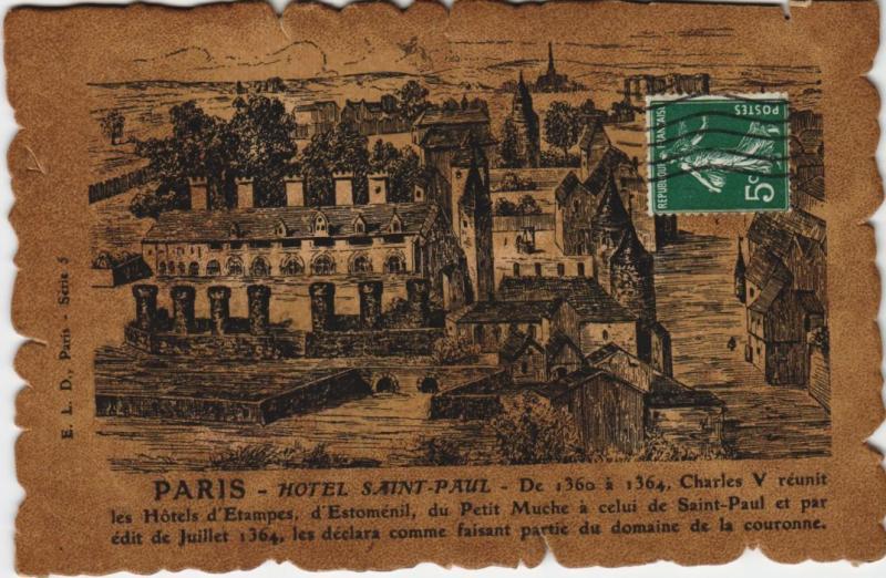 Carte postale ancienne Vieux Paris Hotel Saint-Paul
