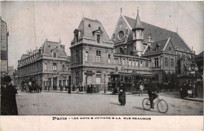 Carte postale ancienne Paris 3e Paris-Les Arts & Métiers & La Rue Réaumur à Paris 3e