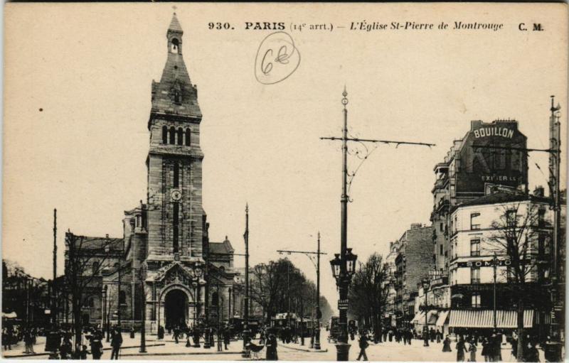 Carte postale ancienne L'Eglise Saint-Pierre de Montrouge à Paris 14e