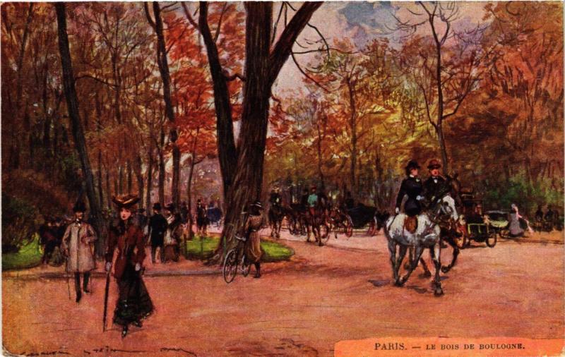 Carte postale ancienne Le Bois de Boulogne à Paris 16e