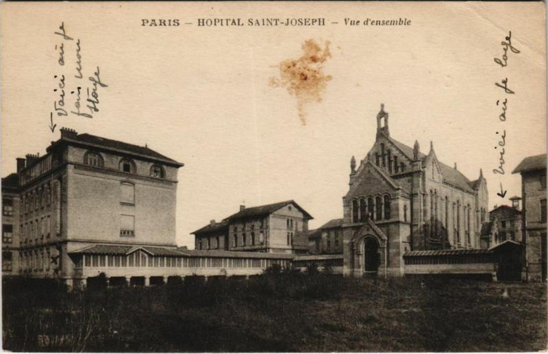 Carte postale ancienne Hôpital Saint-Joseph - Vue d'ensemble à Paris 14e