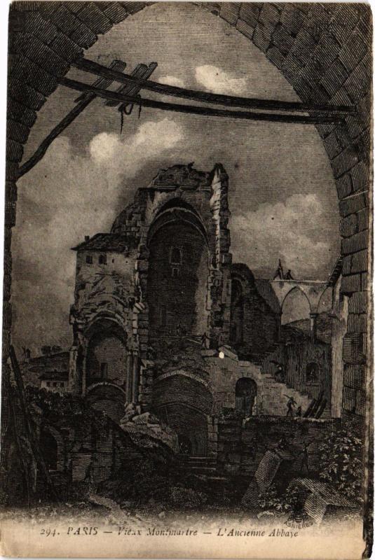 Carte postale ancienne Vieux Montmartre - L'Ancienne Abbaye à Paris 18e