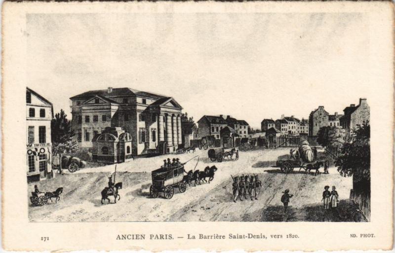 Carte postale ancienne Ancien Paris Barriere Saint-Denis