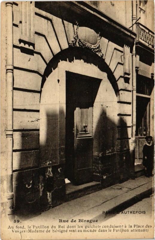 Carte postale ancienne Paris 4e - Rue de Birague à Paris 4e