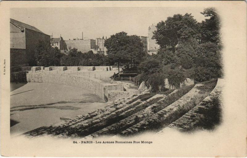 Carte postale ancienne Paris 5e Arenes de la Rue Monge à Paris 5e