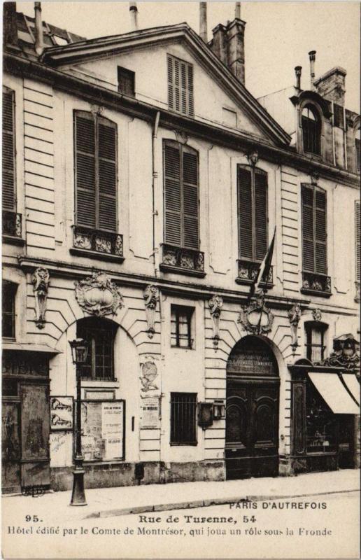 Carte postale ancienne Paris 3e - Rue de Turenne, 54 à Paris 3e