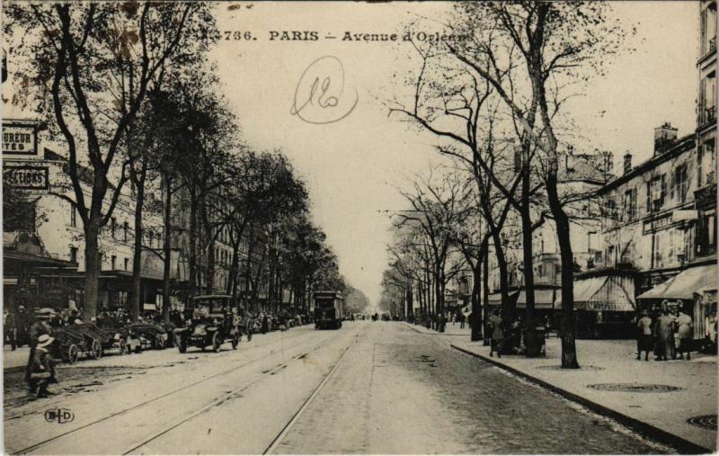 Carte postale ancienne Avenue d'Orléans à Paris 14e