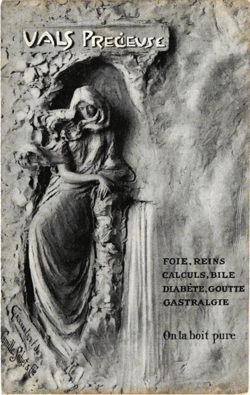 Carte postale ancienne Paris 5e-Vals Precieuse-Foie, Reins,calculs,bile diabéte à Paris 5e