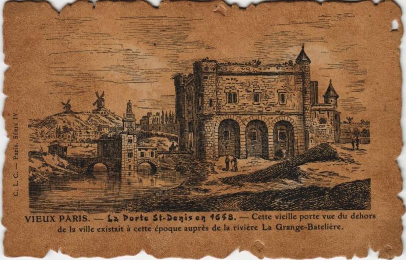 Carte postale ancienne Vieux Paris Porte Saint-Denis