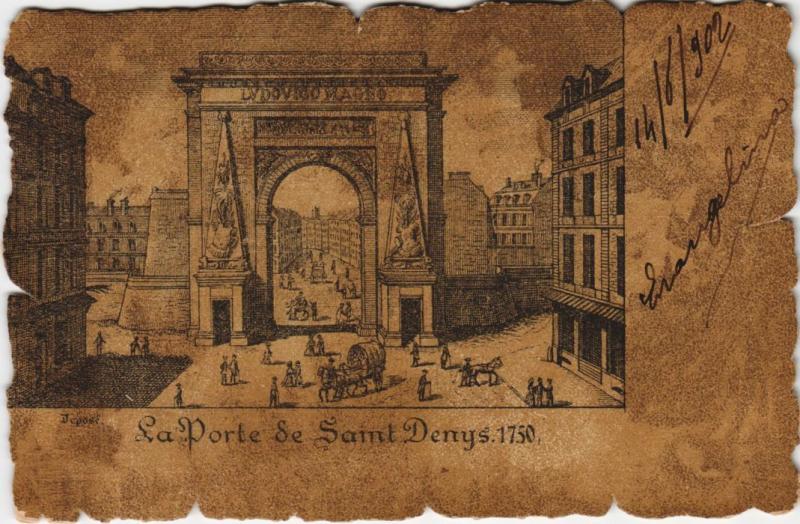 Carte postale ancienne Vieux Paris Porte Saint-Denis