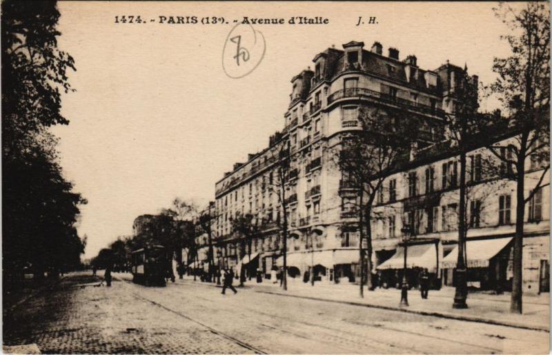 Carte postale ancienne Paris 13e - 1474. Avenue d'Italie à Paris 13e