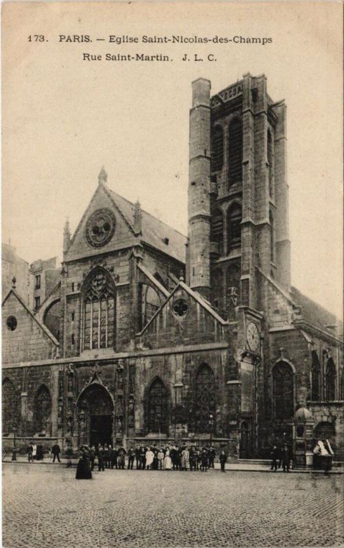 Carte postale ancienne Paris 3e - Eglise Saint-Nicolas-des-Champs à Paris 3e