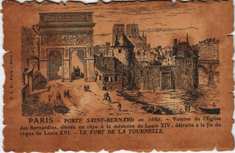 Carte postale ancienne Vieux Paris Porte Saint-Bernard