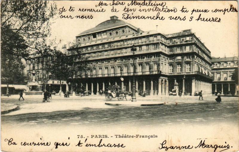 Carte postale ancienne Paris Théatre francais