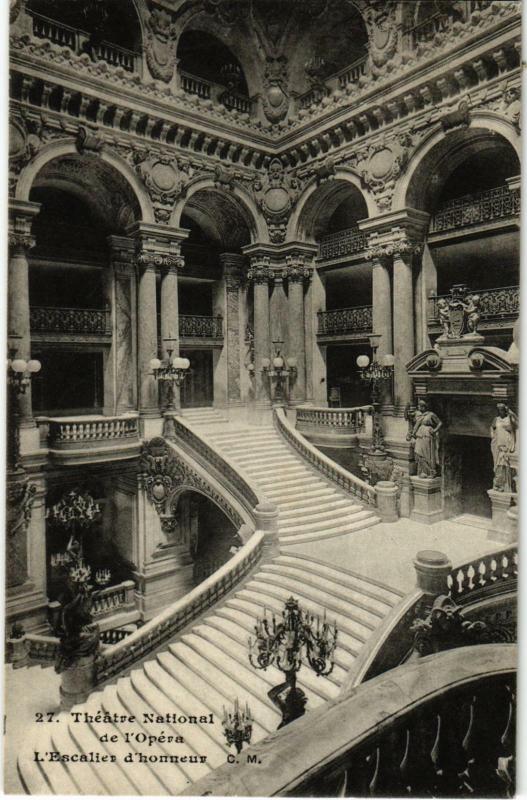 Carte postale ancienne Paris Opéra Escalier d'Honneur