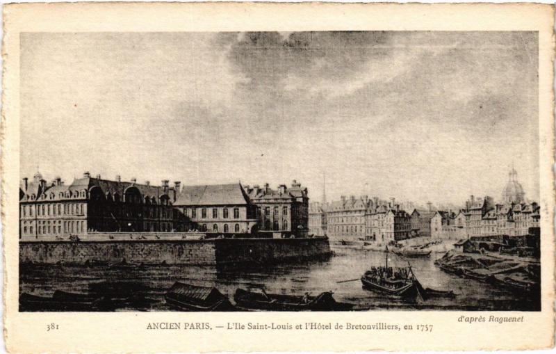 Carte postale ancienne Ancien Paris - L'Ille Saint-Louis