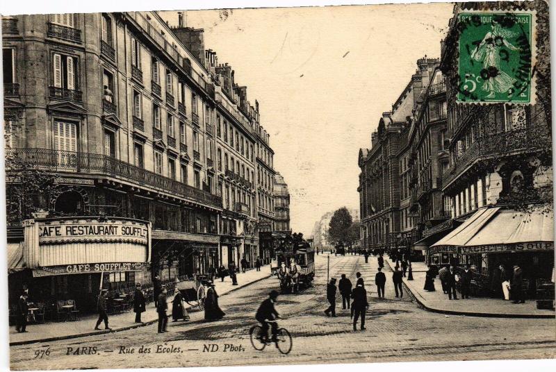 Carte postale ancienne Paris 5e - Rue des Ecoles à Paris 5e