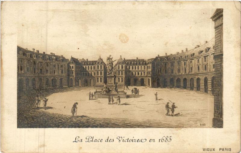 Carte postale ancienne Paris 2e-La Place des Victoires à Paris 2e