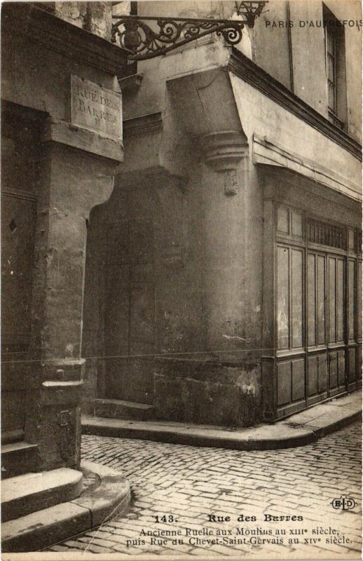 Carte postale ancienne Paris 4e - Rue des Barres à Paris 4e