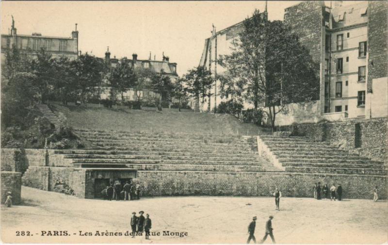 Carte postale ancienne Paris 5e Arenes de la Rue Monge à Paris 5e