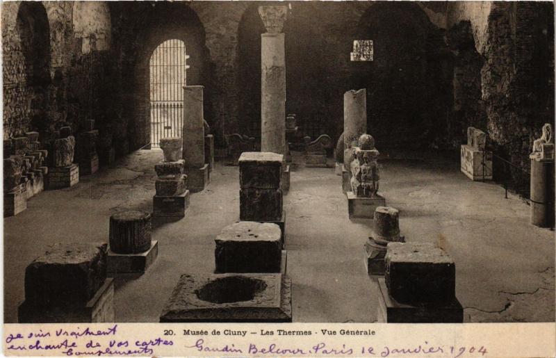 Carte postale ancienne Paris 5e-Musée de Cluny-Les Thermes-Vue générale à Paris 5e