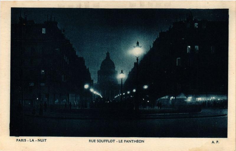Carte postale ancienne Paris 5e-Le Panthéon-Rue Soufflot à Paris 5e