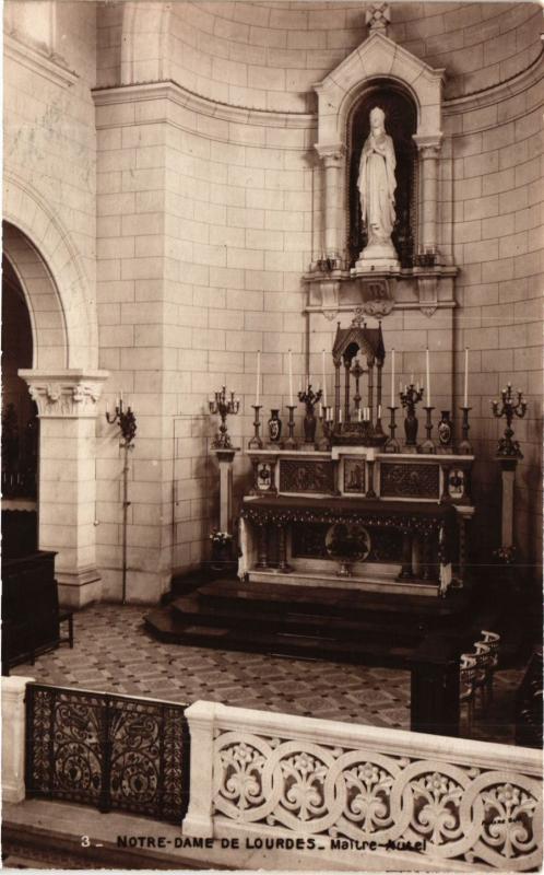 Carte postale ancienne Notre-Dame de Lourdes - Maître-Autel à Paris 20e