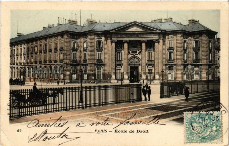 Carte postale ancienne Paris 5e-Ecole de Droit à Paris 5e