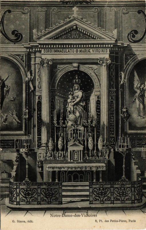 Carte postale ancienne Paris 2e-Notre Dame des Victoires à Paris 2e
