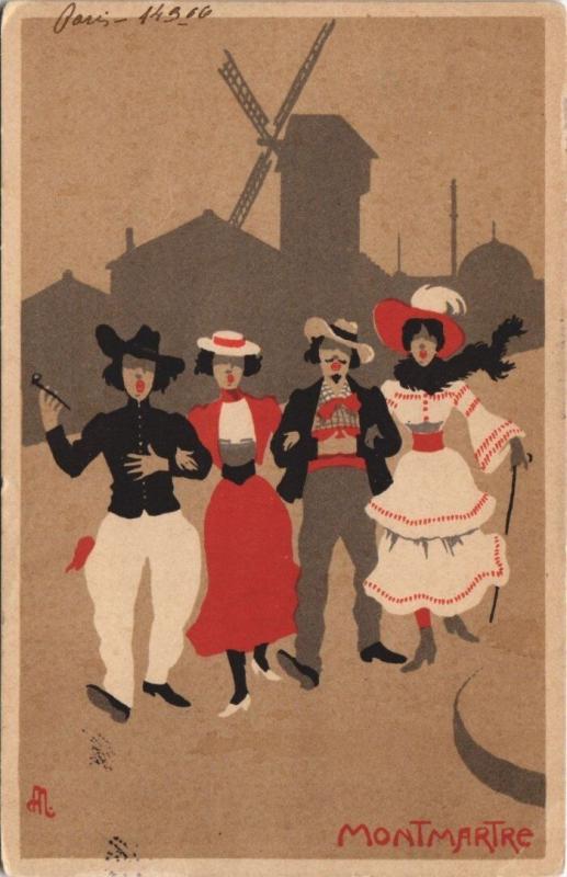 Carte postale ancienne Montmartre